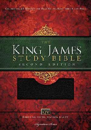 KJV King James Study Bible (Second Edition)-Black Bonded Leather ...